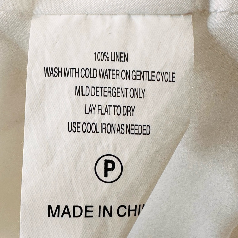 Marie Oliver White Ivory Linen Flutter Sleeve Mini Dress - Picture 10 of 11